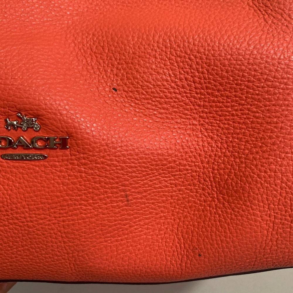 Coach Coral Pebbled Leather Turn Lock Town Tote D1792-F12184 - Picture 11 of 13